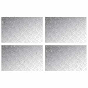 Schodové nášlapy Obdélníkový 4 pcs Stříbrná 80 x 50 cm Hliník - obrázek 2