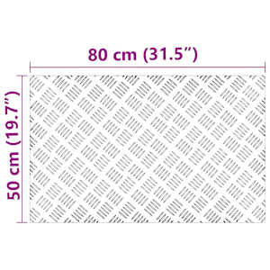 Schodové nášlapy Obdélníkový 4 pcs Stříbrná 80 x 50 cm Hliník - obrázek 7