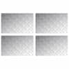 vidaXL Astme katte 4 tk 80 x 50 cm H&otilde;bedane Alumiinium Ristk&uuml;lik