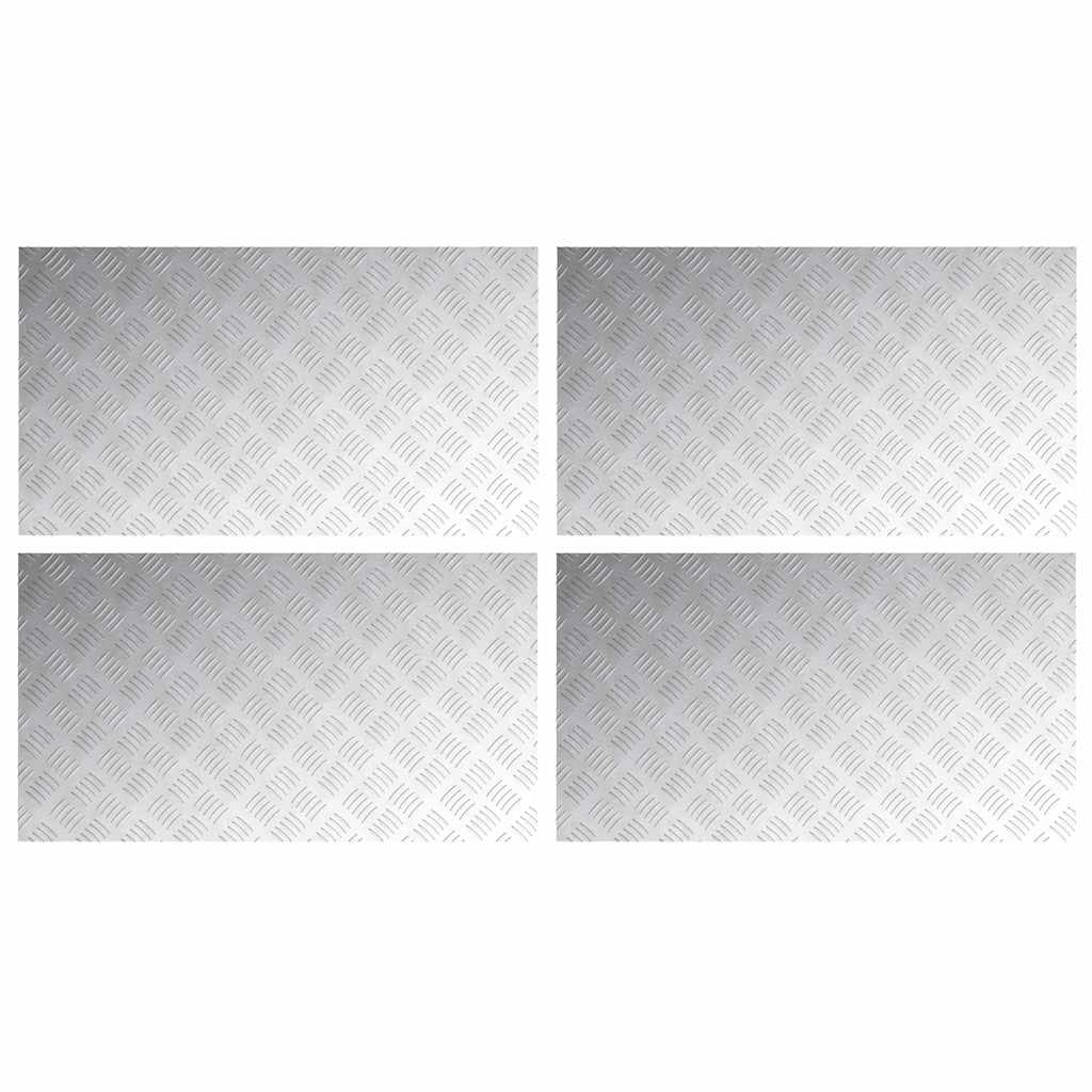 vidaXL Plăci striate antiderapante, 4 buc., 90x50 cm, aluminiu