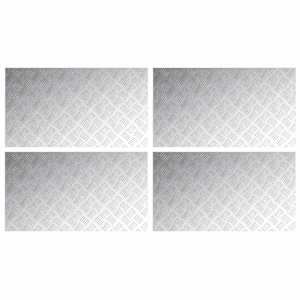 Schodové nášlapy Obdélníkový 4 pcs Stříbrná 90 x 50 cm Hliník - obrázek 2