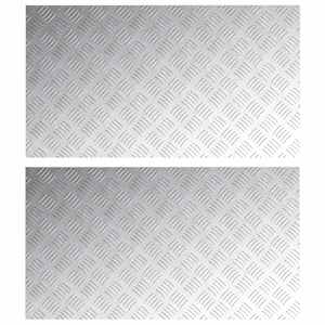 Schodové nášlapy Obdélníkový 2 pcs Stříbrná 90 x 50 cm Hliník - obrázek 2