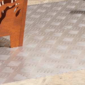 Stopnice Pravokotna 4 pcs srebrna 90 x 50 cm Aluminij