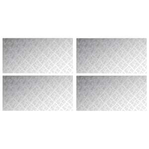 Schodové nášlapy Obdélníkový 4 pcs Stříbrná 100 x 50 cm Hliník - obrázek 2