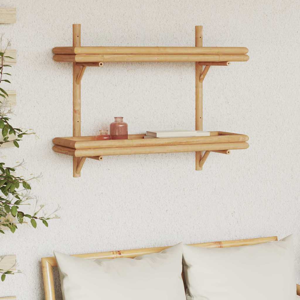 vidaXL Poliță cu raft Pe perete Maro 75 x 26 x 60 cm Bambus