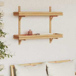 Stenska polica s polico Rjava 39 x 26 x 60 cm Bambus