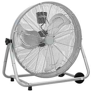 Bubenový ventilátor s kolem Stříbrná 73 x 42 x 70 cm Hliník - obrázek 1