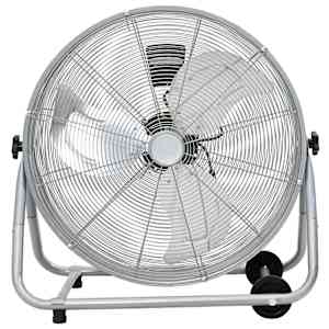 Bubenový ventilátor s kolem Stříbrná 73 x 42 x 70 cm Hliník - obrázek 2