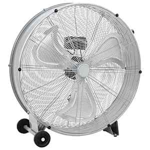Bubenový ventilátor s kolem Stříbrná 79 x 37 x 82 cm Hliník - obrázek 1