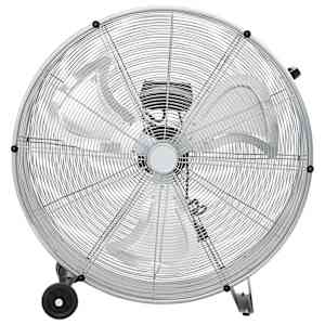 Bubenový ventilátor s kolem Stříbrná 79 x 37 x 82 cm Hliník - obrázek 2