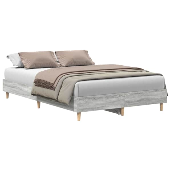 vidaXL Voodi raam Hall Sonoma 193 x 123 x 25 cm Tehispuit
