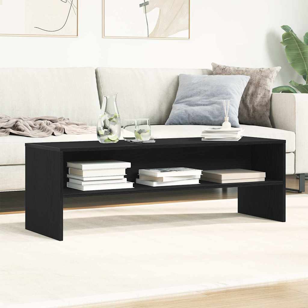 vidaXL TV-meubel 120x40x40 cm spaanplaat zwart eikenkleurig afbeelding
