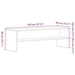 TV skříňka Černý dub 120x40x40 cm Dřevěná konstrukce - obrázek 10
