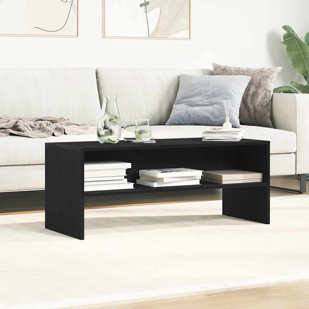 vidaXL fekete tölgy szerelt fa TV-szekrény 100 x 40 x 40 cm