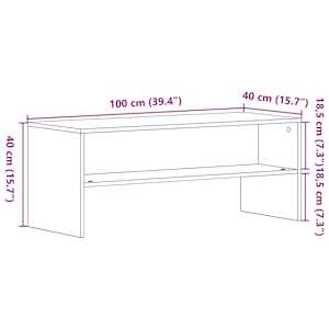 TV skříňka Černý dub 100x40x40 cm Dřevěná konstrukce - obrázek 10
