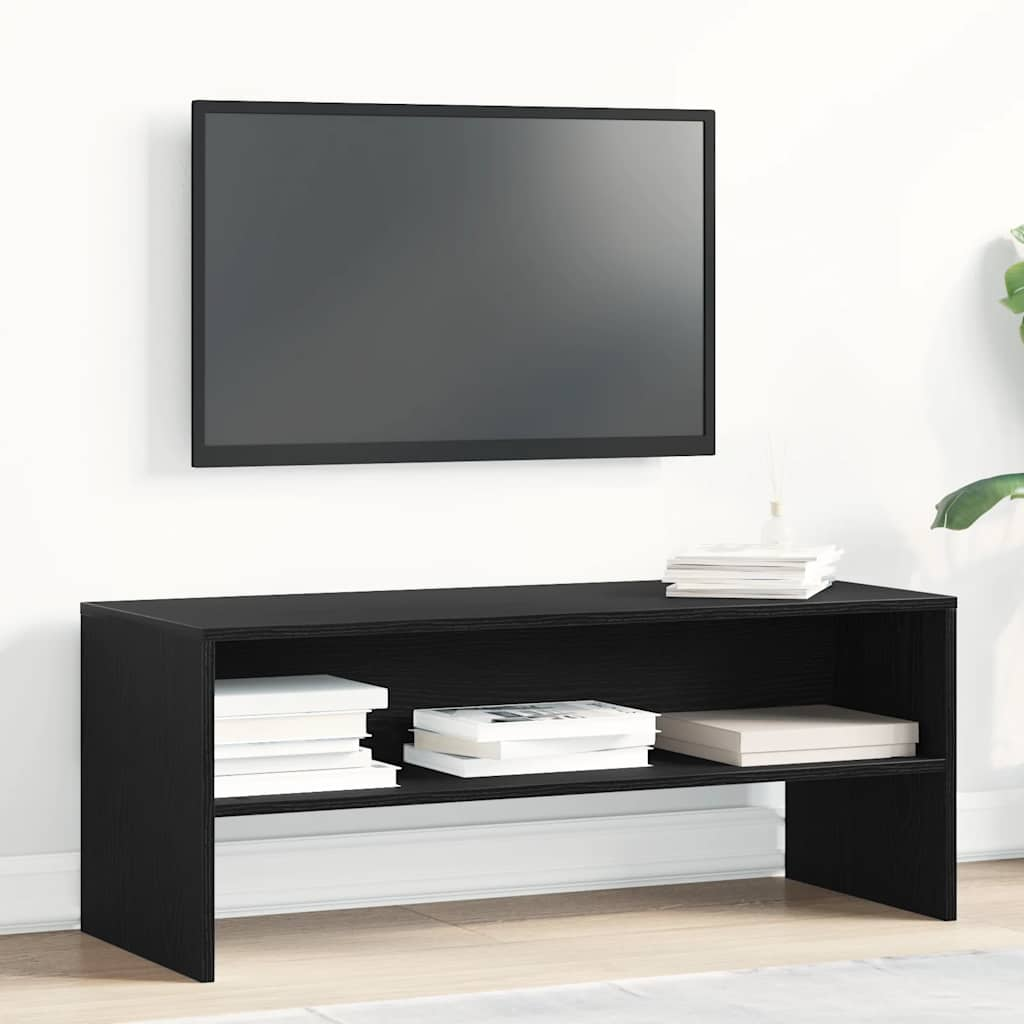 vidaXL TV-Schrank Schwarz Eichen-Optik 100x40x40 cm Holzwerkstoff