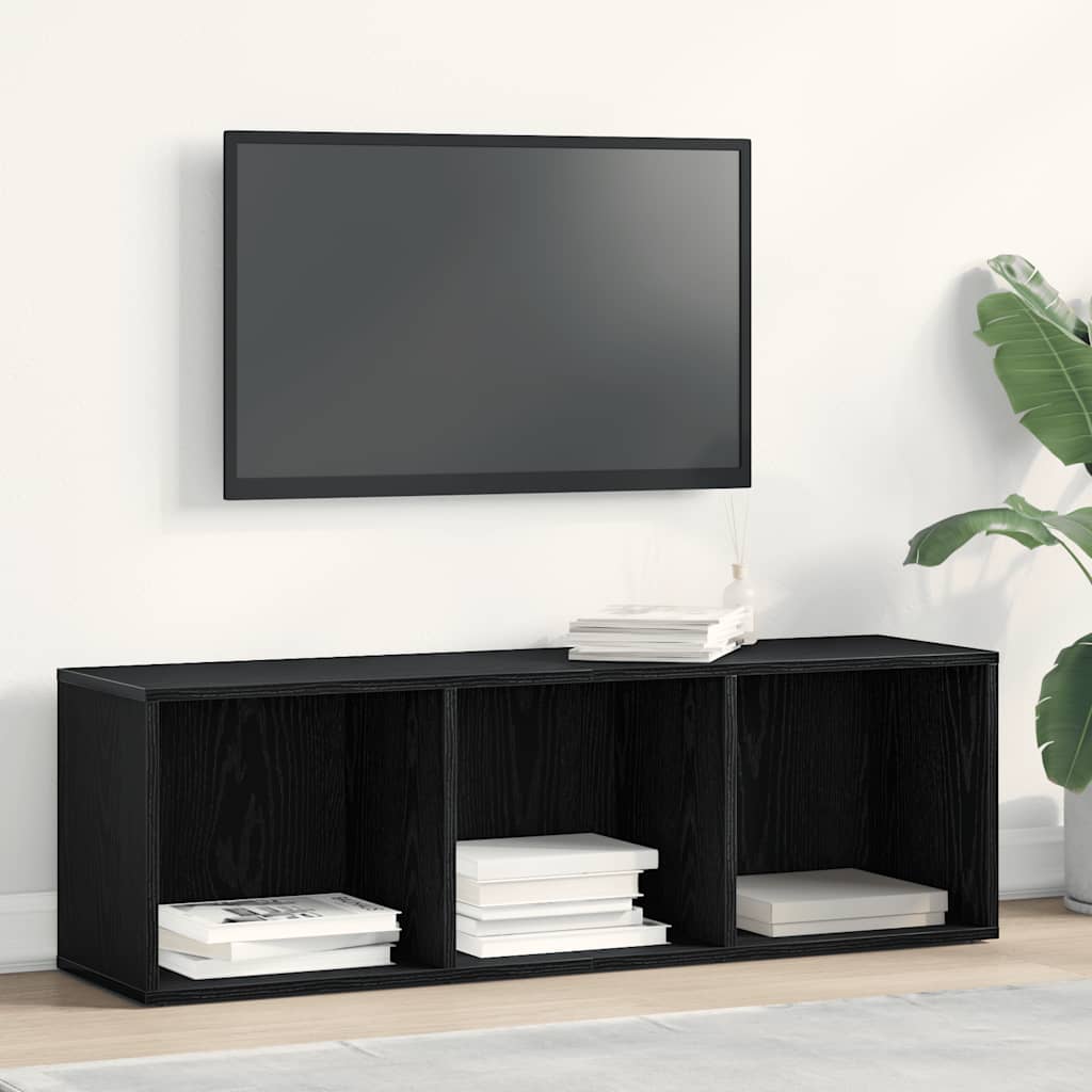 vidaXL Boekenkast Zwart Eiken 36x30x114 cm Bewerkt Hout