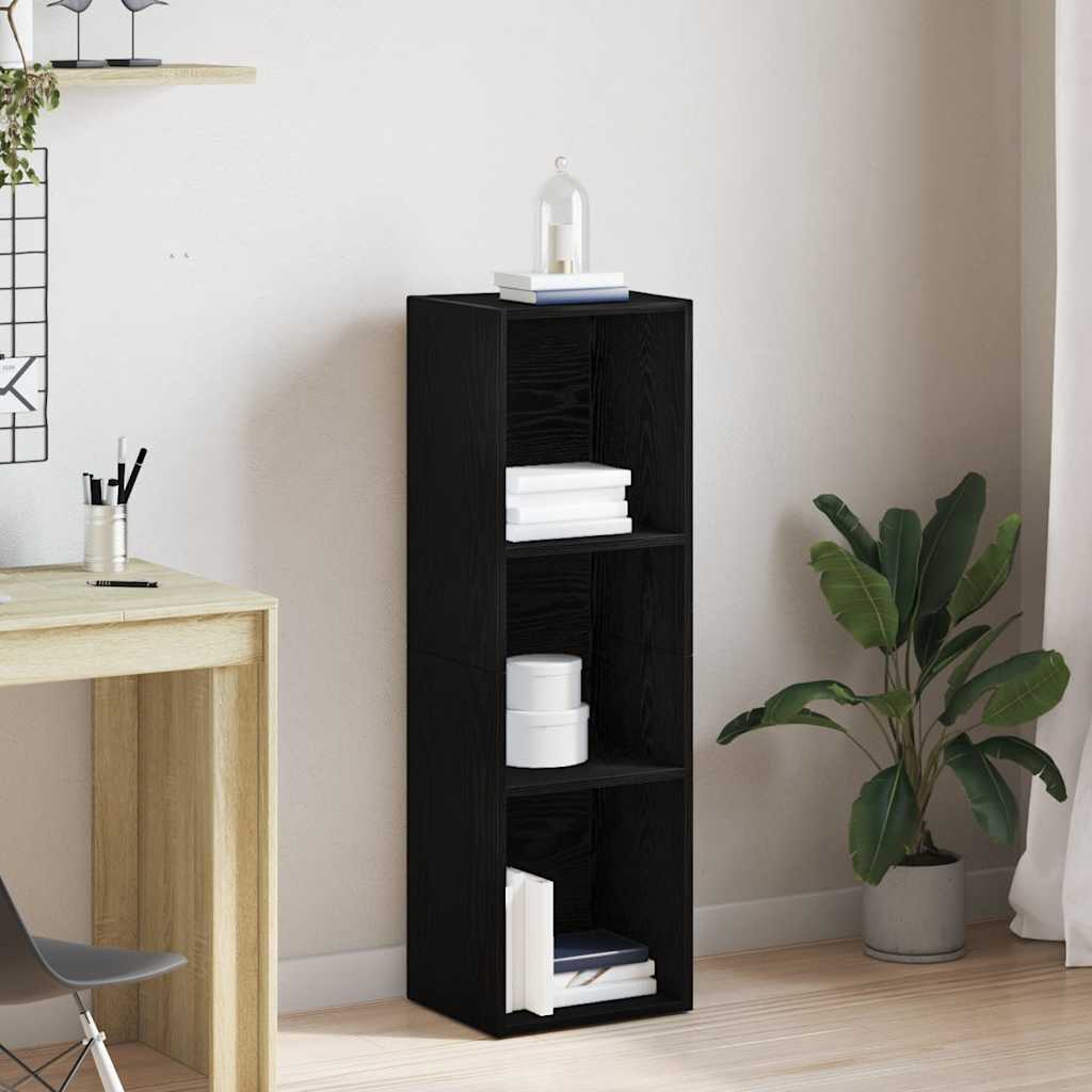 vidaXL Bibliotecă stejar negru 36x30x114 cm lemn prelucrat
