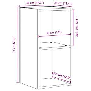 LP úložný box černý dub 71x34x36 cm kompozitní dřevo - obrázek 10
