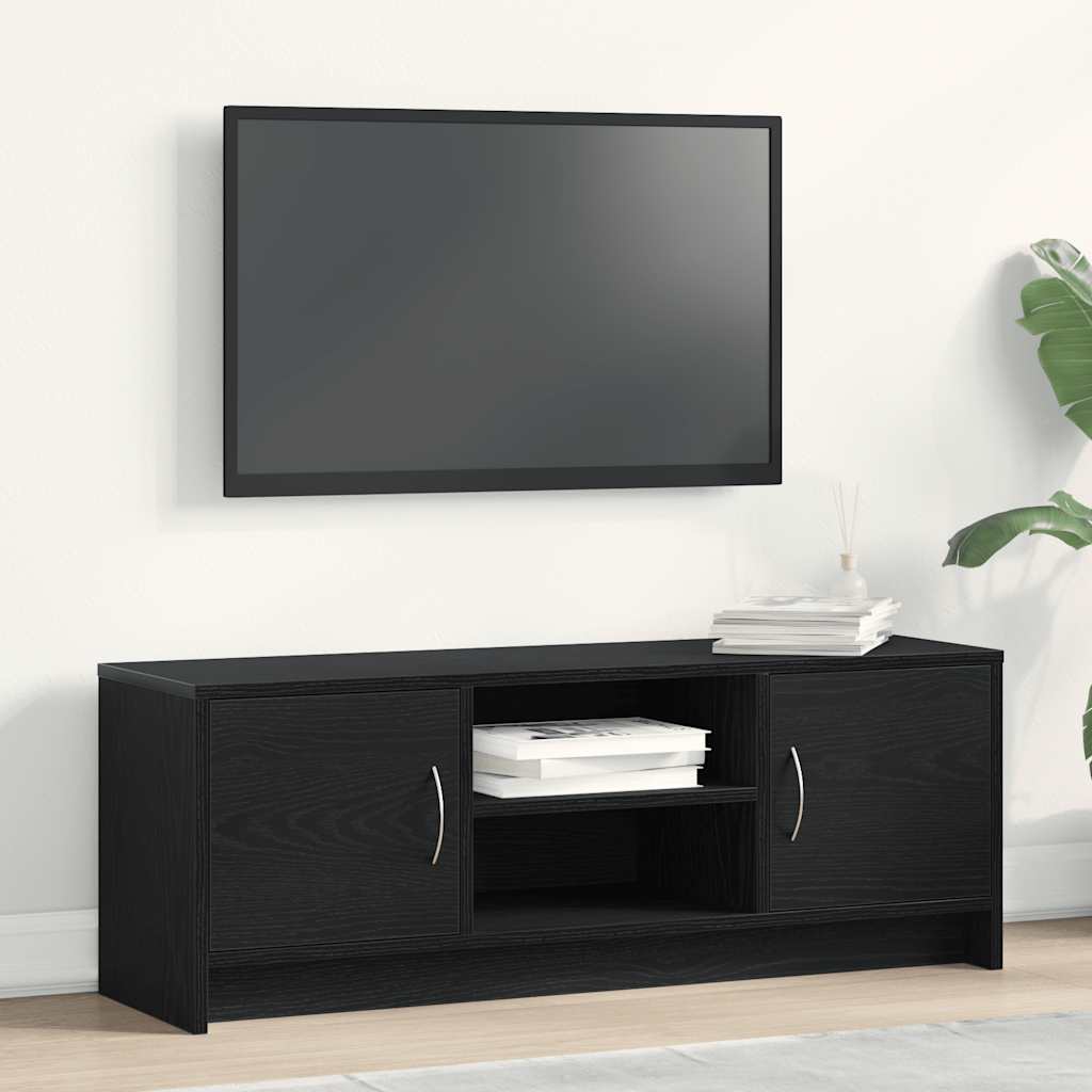vidaXL TV-Schrank Eiche schwarz 102x30x37,5 cm Holzwerkstoff
