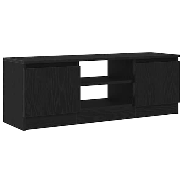 vidaXL telerikapp, must tamm, 102x30x36 cm, tehispuit