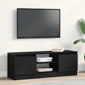 TV skříňka Černý dub 102x30x36 cm Dřevěná konstrukce - obrázek 1