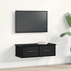 Omarica na steni s predalom Črna Orehovina 60 x 26 x 18,5 cm