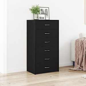 Příborník se 6 zásuvkami Černý dub 50x34x96 cm kompozit - obrázek 1