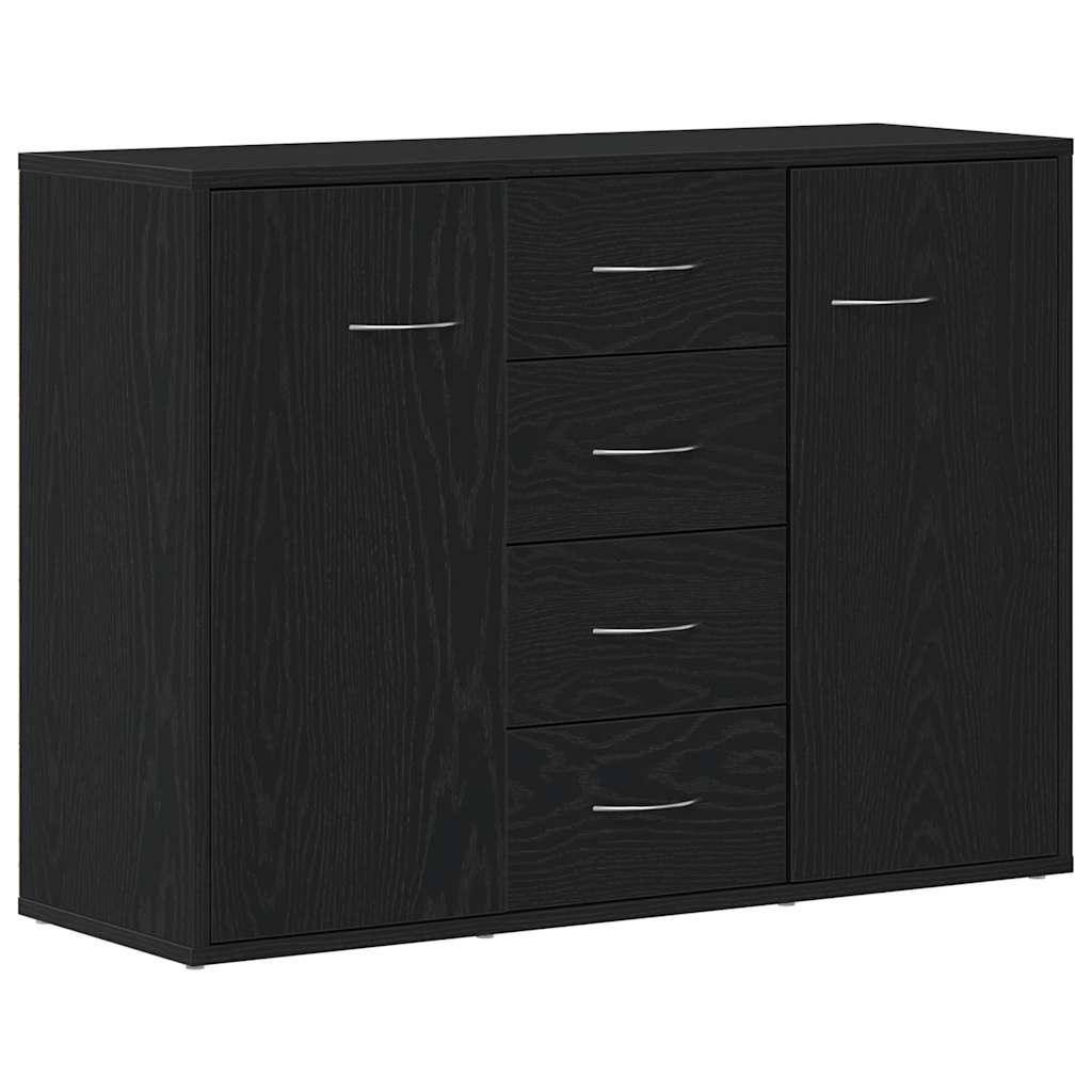 Thumbnail - vidaXL Sideboard Schwarz Eichen-Optik 88x30x64 cm Holzwerkstoff