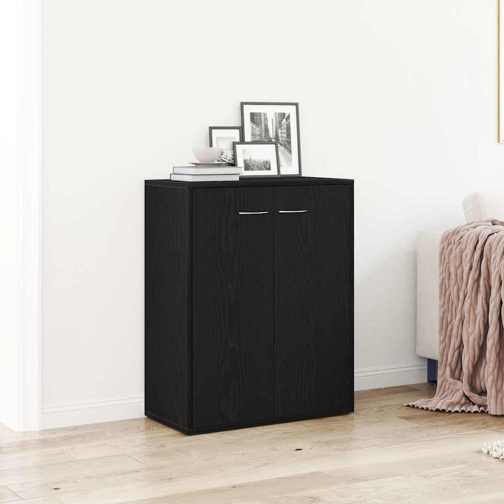 vidaXL Sideboard Schwarze Eiche 60x30x75 cm Holzwerkstoff