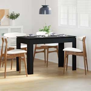 vidaXL s&ouml;&ouml;gilaud, must tamm, 120 x 60 x 76 cm, t&ouml;&ouml;deldud puit