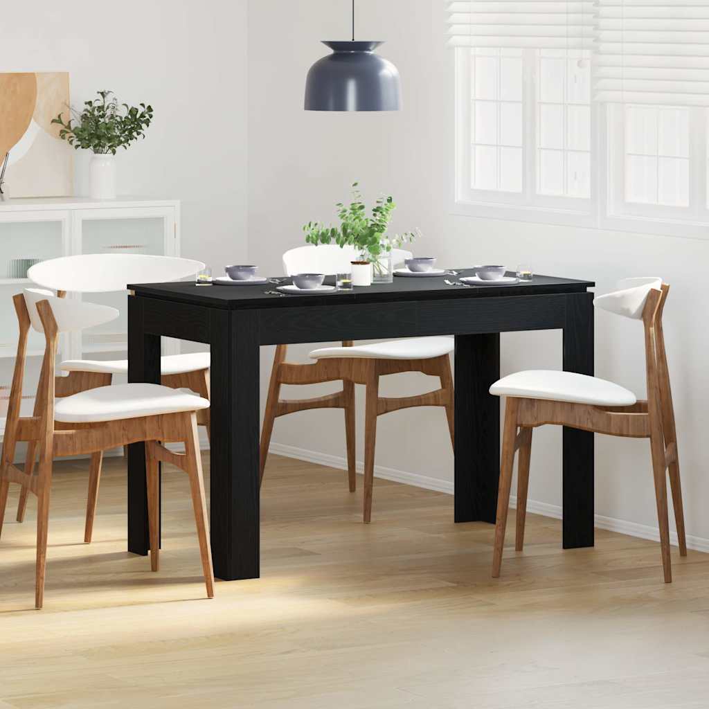 vidaXL Esstisch Schwarze Eiche 120x60x76 cm Holzwerkstoff