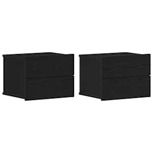 Noční skříňka 2 pcs Černý dub 40 x 30 x 30 cm kompozitní dřevo - obrázek 2