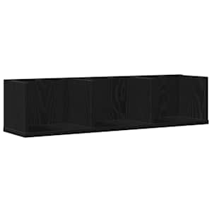 vidaXL Seinariiul Seinale kinnitav Must tamm 75 x 18 x 18 cm Tehispuit