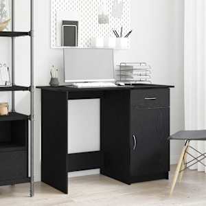 Miza s predalom Črna Orehovina 100 x 50 x 76 cm Konstruiran les