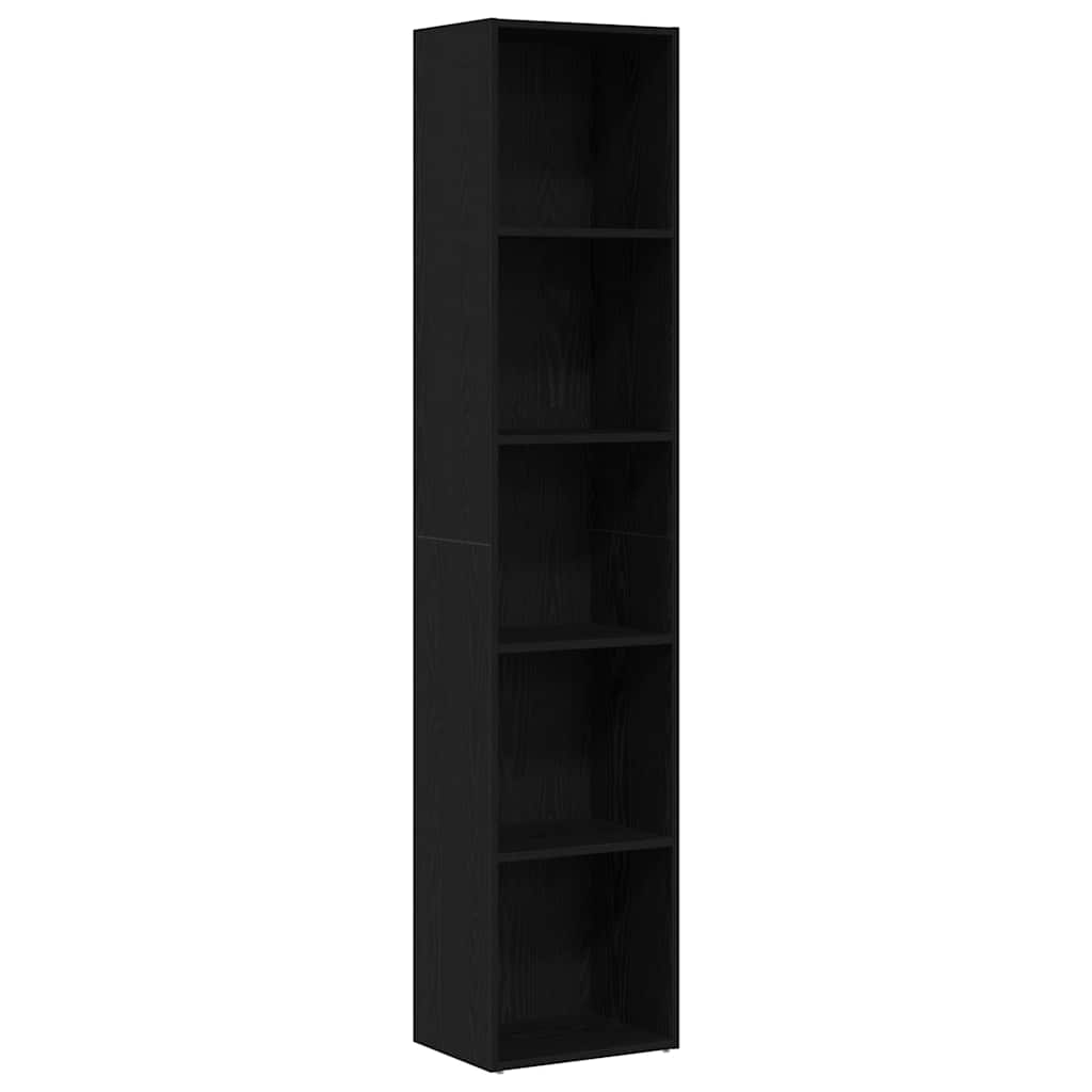 Thumbnail - vidaXL Bücherregal Eiche Schwarz 40 x 30 x 189 cm Holzwerkstoff