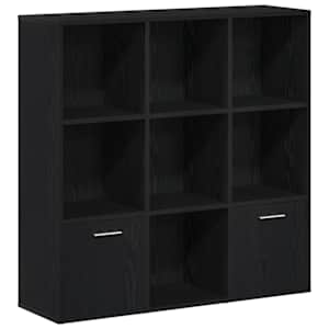 vidaXL raamatukapp must tamm 98 x 29 x 97,5 cm t&ouml;&ouml;deldud puit
