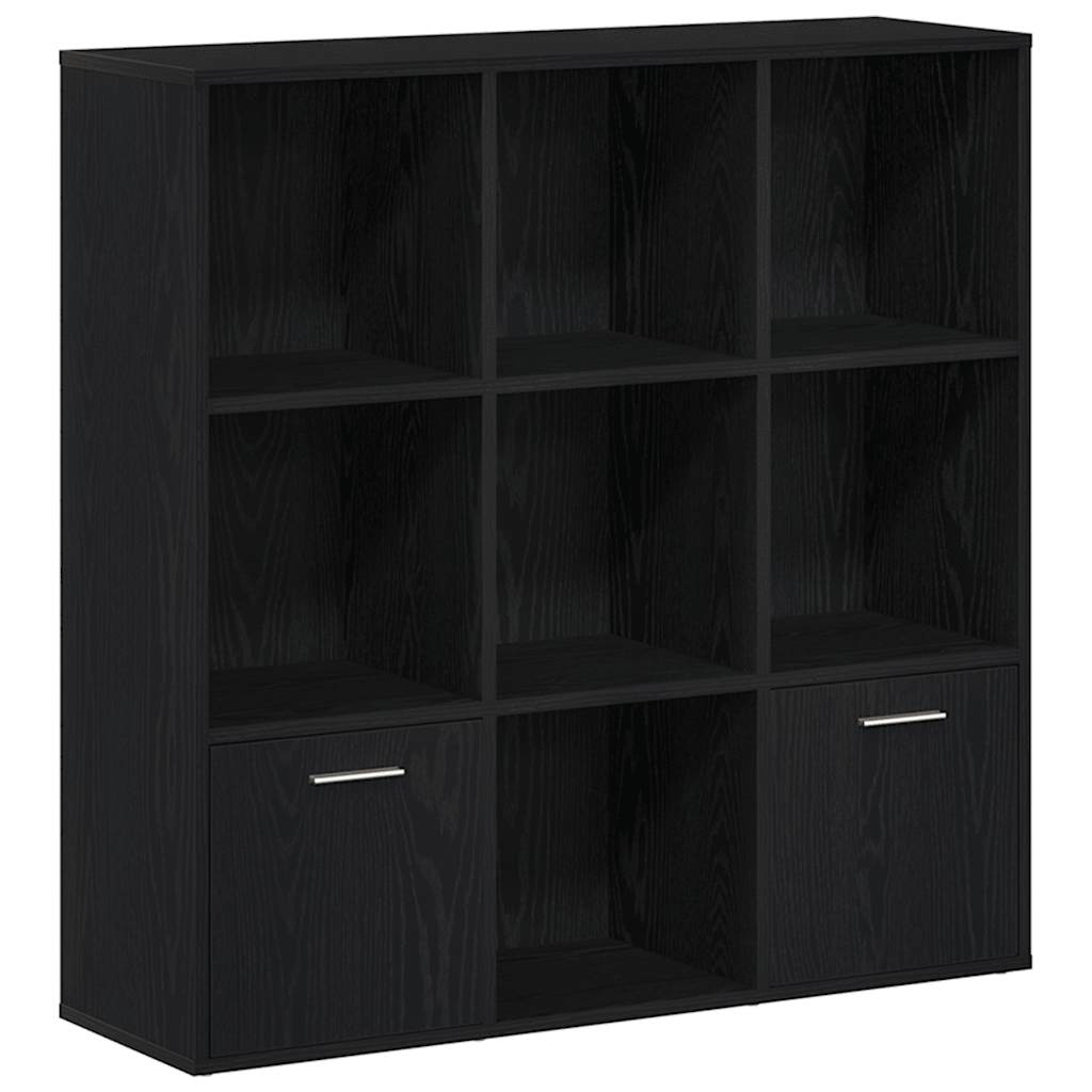 vidaXL Knihovna černý dub 98 x 29 x 97,5 cm kompozitní dřevo