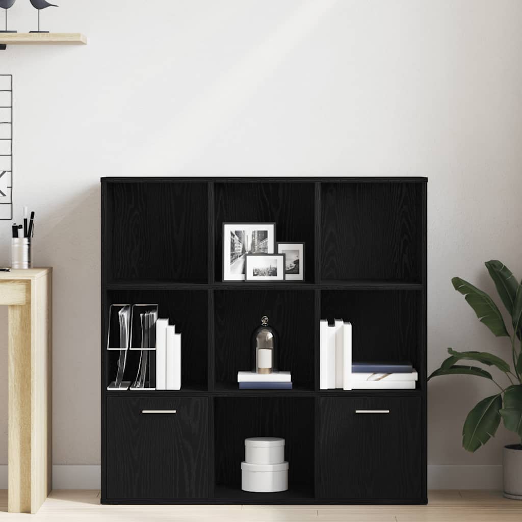 Thumbnail - vidaXL Bücherschrank Schwarz Eichen-Optik 98x29x97,5 cm Holzwerkstoff