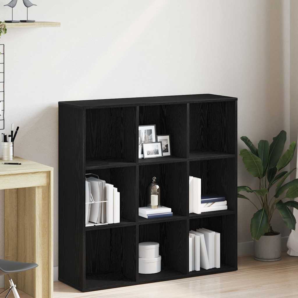 vidaXL Bücherregal Eiche Schwarz 98x29x97,5 cm Holzwerkstoff