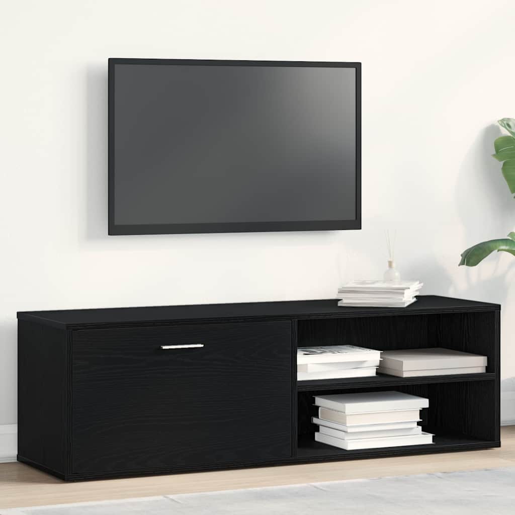 vidaXL TV-Schrank Schwarze Eiche 120x34x37 cm Holzwerkstoff