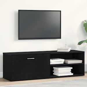 TV omarica črn hrast 120x34x37 cm inženirski les