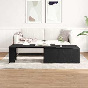 Konferenční stolek Černý dub 150 x 50 x 35 cm kompozitní dřevo - obrázek 1