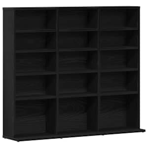 vidaXL CD-kapp must tamm 100 x 23 x 89,5 cm t&ouml;&ouml;deldud puit