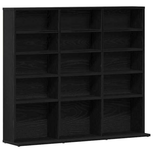 vidaXL CD-kapp must tamm 100 x 23 x 89,5 cm t&ouml;&ouml;deldud puit