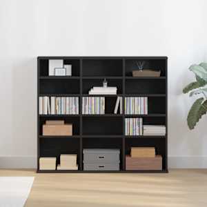 Skříňka na CD černý dub 100 x 23 x 89,5 cm kompozitní dřevo - obrázek 1