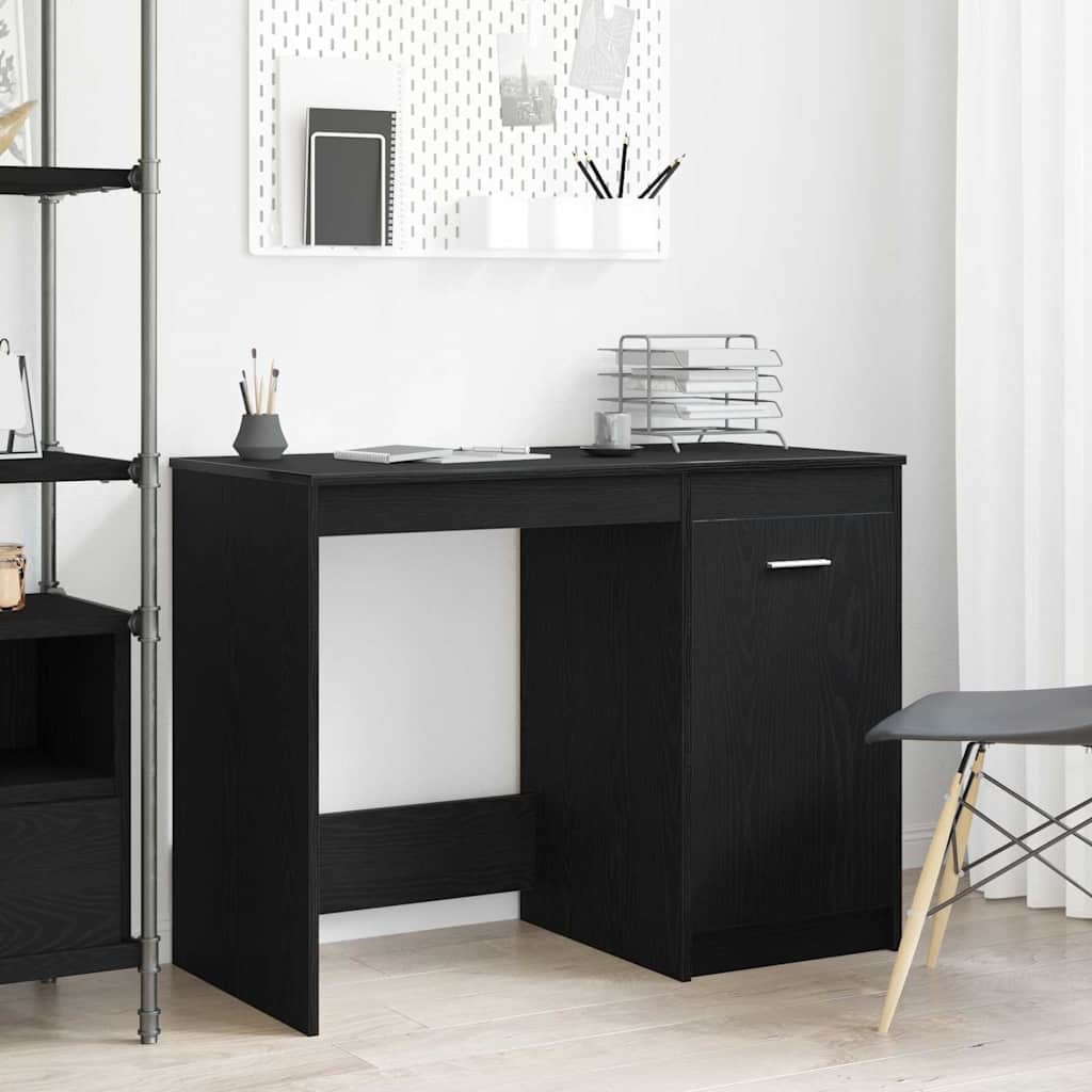 Bureau vidaXL Noir Chêne 100x50x76 cm Bois d'ingénierie