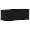 vidaXL Telerikapp 80x34x30 cm Must tamm Tehispuit