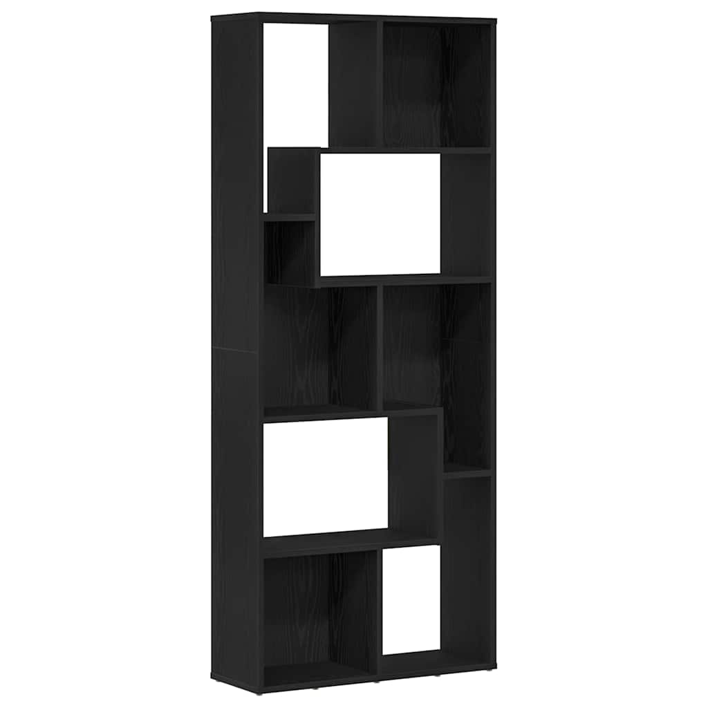 vidaXL Knihovna černý dub 67x24x161 cm kompozitní dřevo