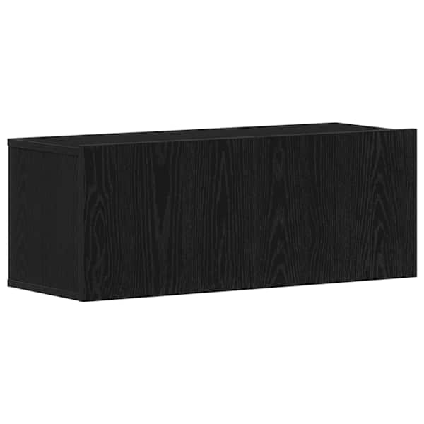 vidaXL Telerikapp 80 x 30 x 30 cm Must tamm Tehispuit